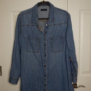 New Look Mid-Thigh Length Denim Shirt - ASOS